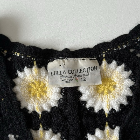 Vtg Y2K Lulla Collection Daisy Knit Sweater Vest Women's One Size Spring Floral - Picture 2 of 6
